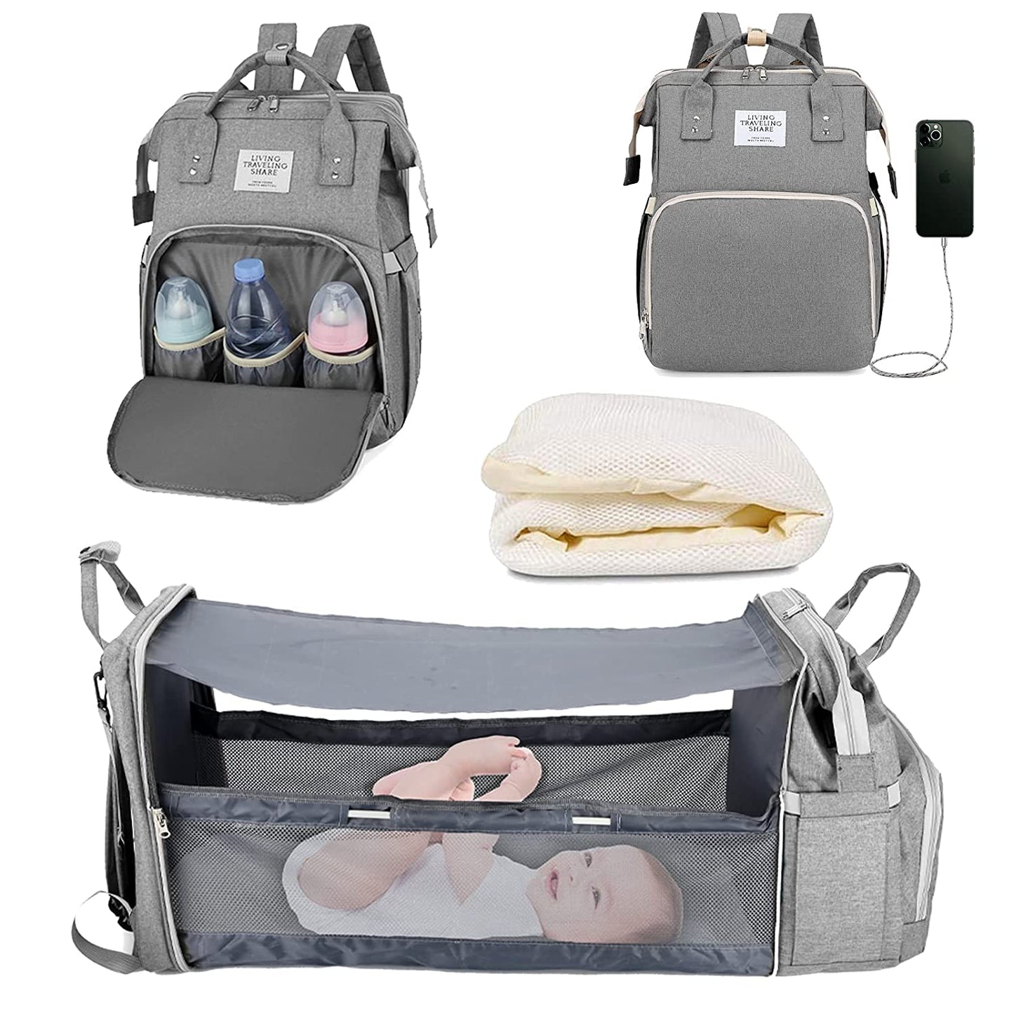 Sac à langer portatif | Berceau de voyage BabyNappy™ - Maman bébé bonheur