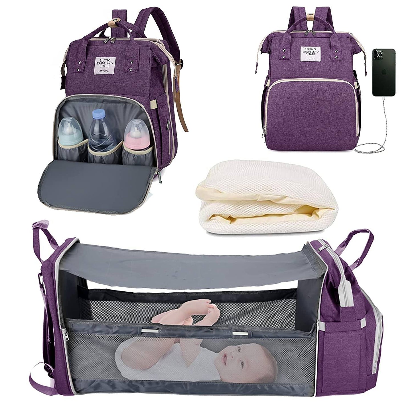 Sac à langer portatif | Berceau de voyage BabyNappy™ - Maman bébé bonheur